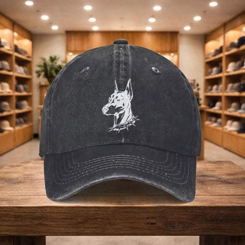 Doberman Washed Denim Street Baseball Cap