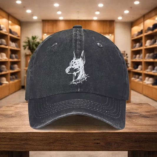 Doberman Washed Denim Street Baseball Cap