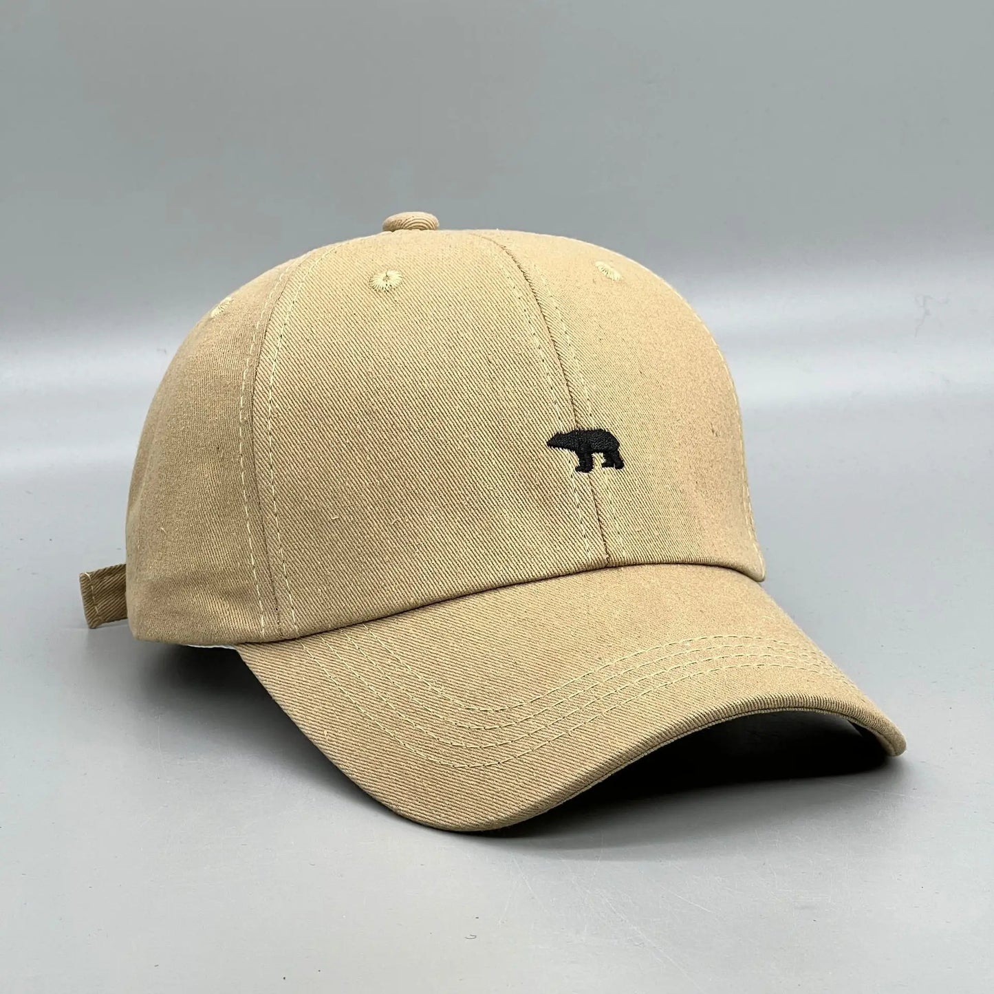 Summer Versatile Polar Bear Embroidered Baseball Cap With Large Brim For A Small Face, Unisex Duckbill Cap For Both Men And Women Size 55-60cm
