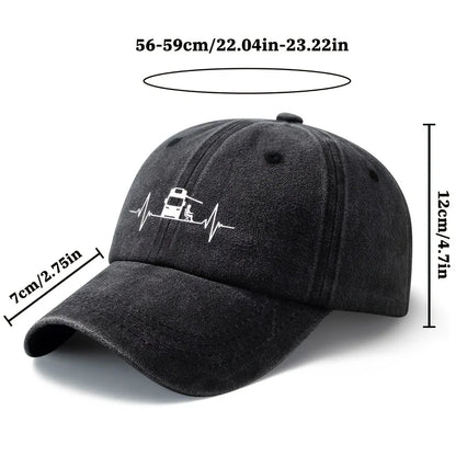 Classic Retro Washed Printed Baseball Cap