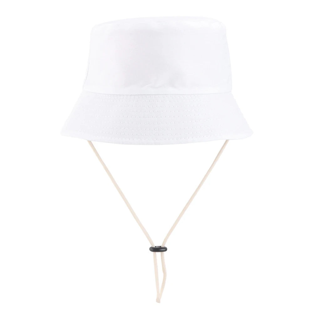 Kids Bucket Hat Summer Solid Color Fisherman Cap
