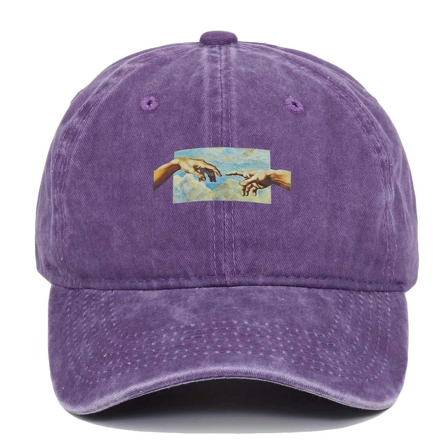 Vintage Printed Baseball Cap Vintage And Versatile For Both Men And Women Daily Casual And Fashionable Curved Brim Hat