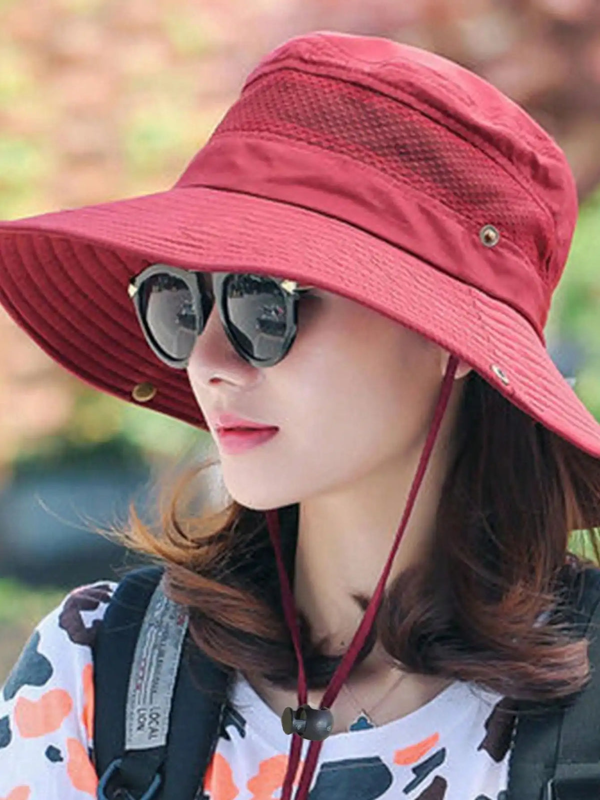 Wide Brim Mesh Ventilated Hiking Bucket Hat