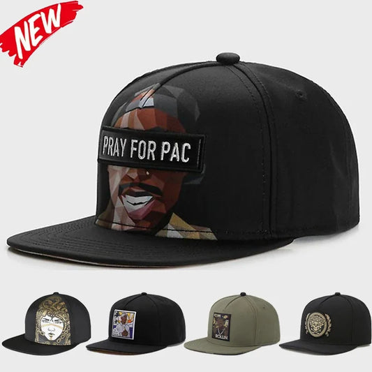 Cool Man Embroidered Cotton Hip-Hop Snapback Cap