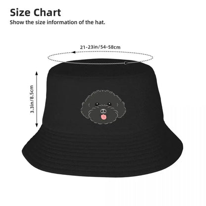 New Black Toy Poodle Bucket Hat