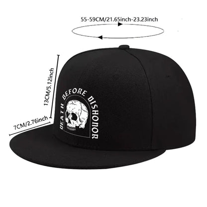 New Skull Unisex All Match Flat Brim Cap
