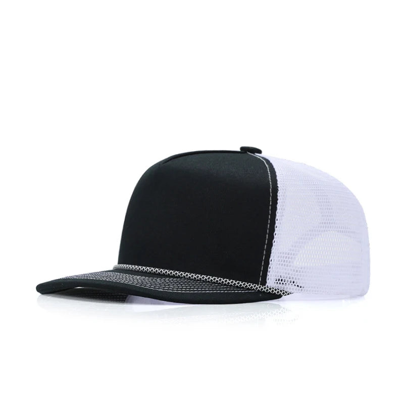 Custom Logo Breathable Mesh Trucker Snapback Cap