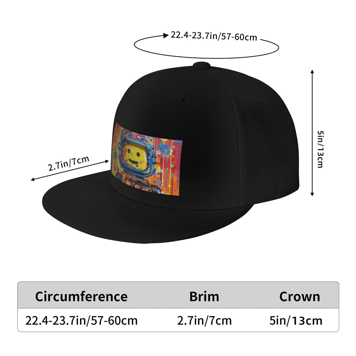 Colorful Space Man Cosmic Graphic Snapback Cap