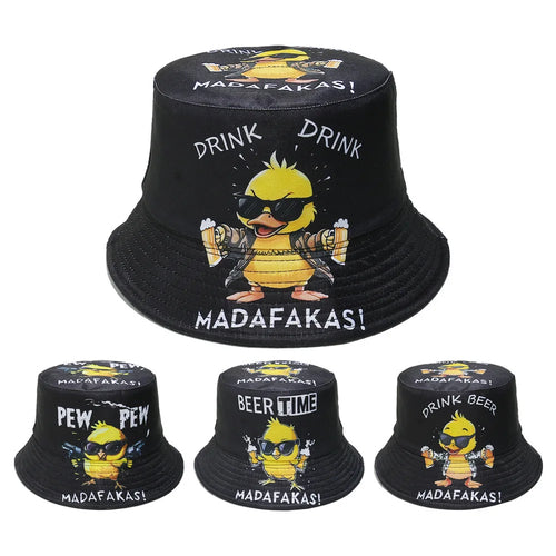 1pc Trendy Printed Double Sided Bucket Hat