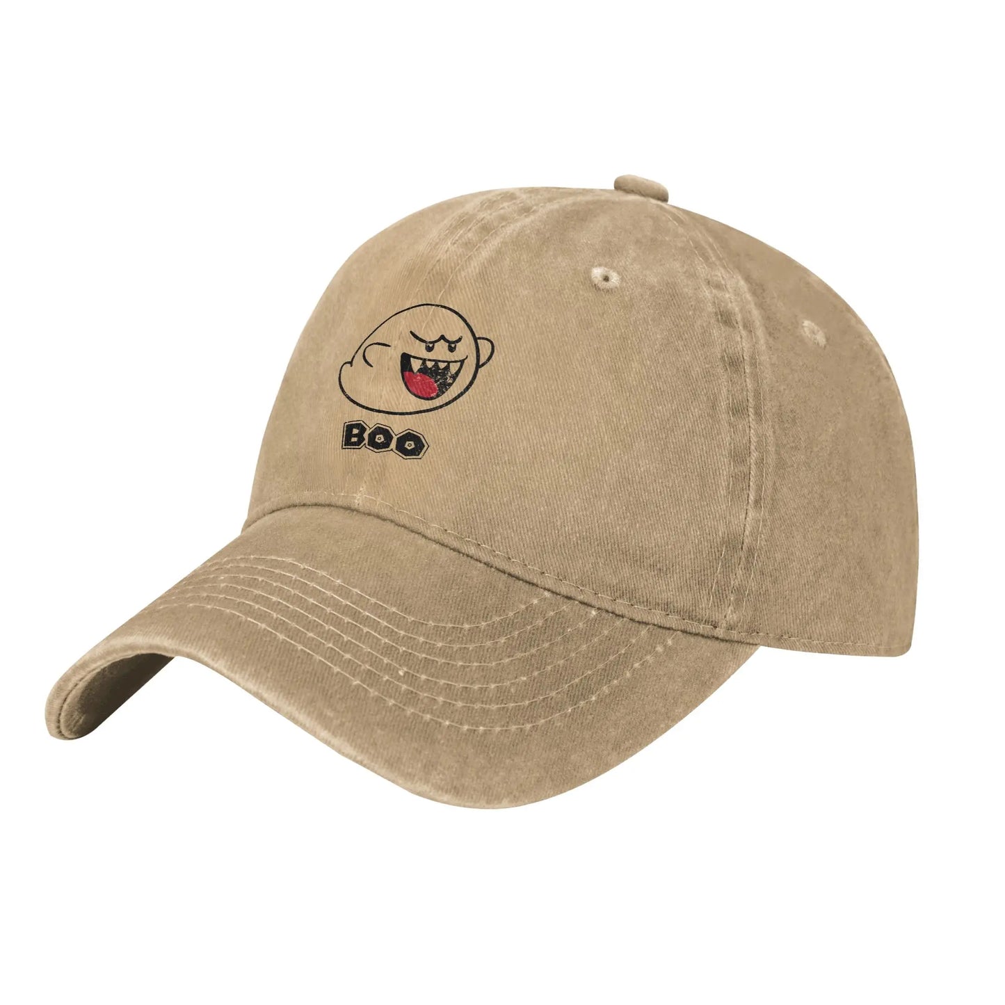 Boo Ghost Mario Distressed Baseball Cap