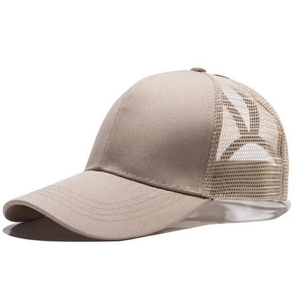 Women's Ponytail Mesh Snapback Baseball Cap
