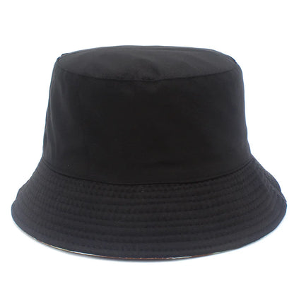 Bucket Hats Double Sided Black Fisherman Hat