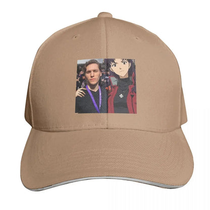 Jerma And Misato Embroidered Vintage Baseball Cap