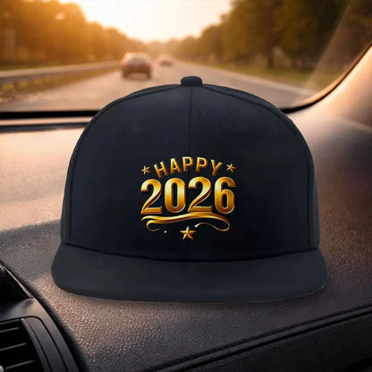 Happy 2026 Design Snapback Cap