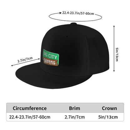 Big City Greens Show Flat Brim Golf Snapback Cap