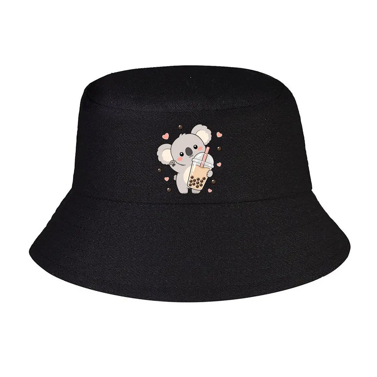 Fashion Cute Koala Boba Tea Bucket Hat