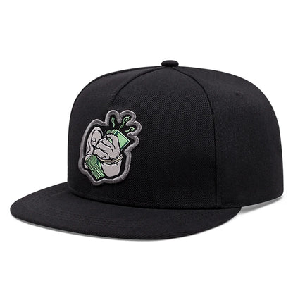 USD Embroidered Flat Brim Mesh Snapback Cap