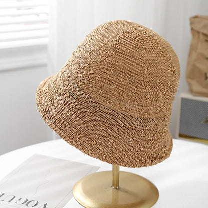 Women's Hollow Knit Bucket Hat Size 56-58cm