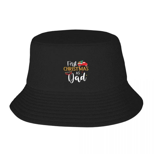 First Christmas As Dad Celebration Bucket Hat Design