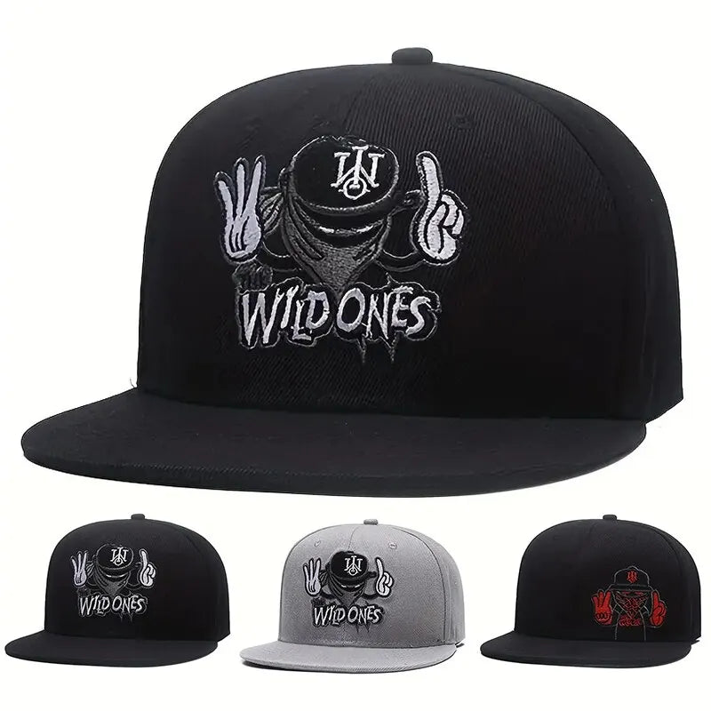 Ninja Letter Embroidered Adjustable Hip Hop Snapback Cap