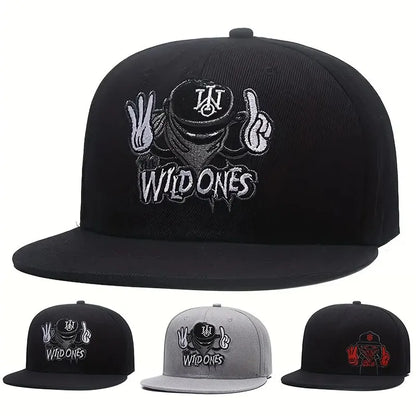 Ninja Letter Embroidered Adjustable Hip Hop Snapback Cap