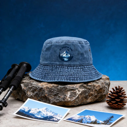 Customize Snow Peak Cotton Washed Bucket Hat Vintage