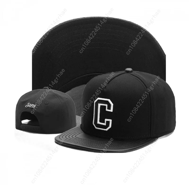 C Letter Embroidered Knight Snapback Cap