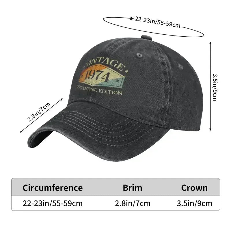 Vintage 1974 Adjustable Baseball Cap