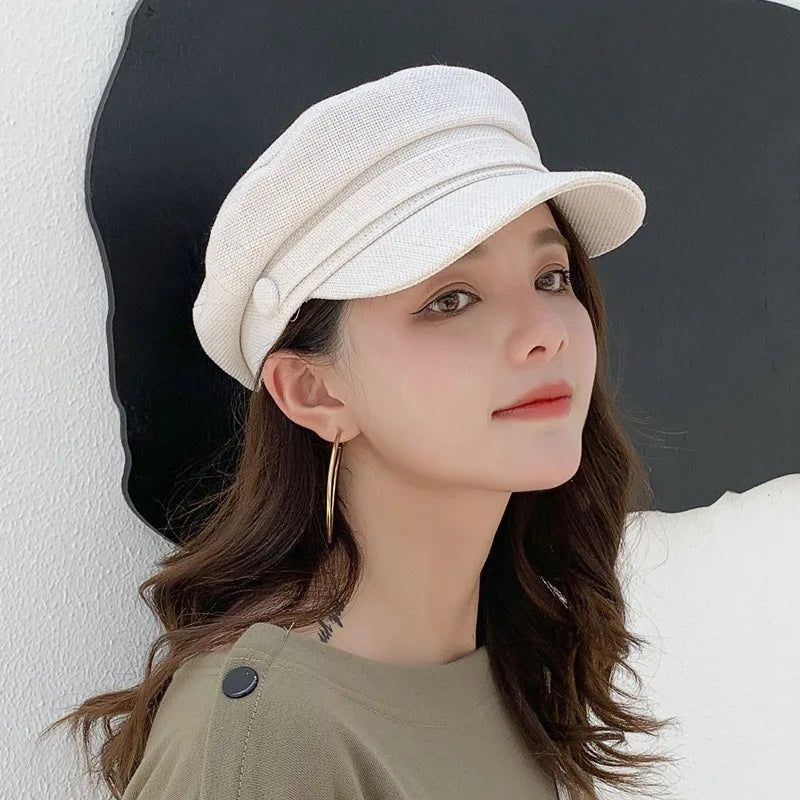 Spring And Summer Celebrity Beret Navy Hat Autumn And Winter