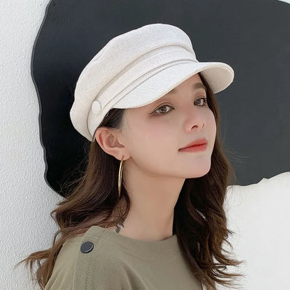 Spring And Summer Celebrity Beret Navy Hat Autumn And Winter