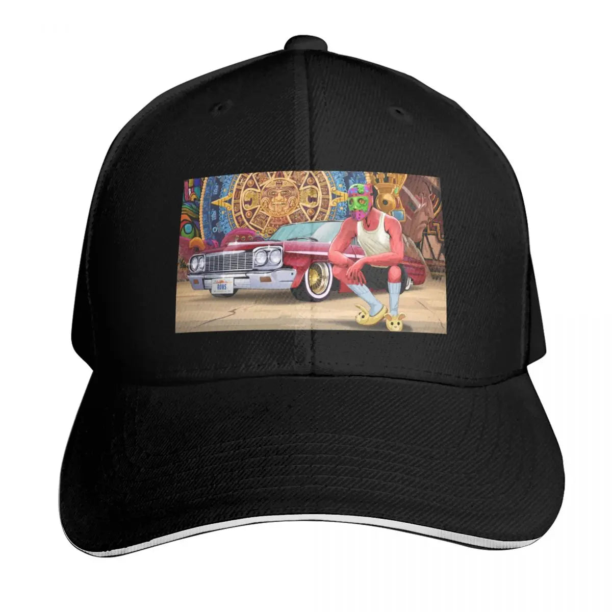 Masked Up Rows Posted Graphic Baseball Cap