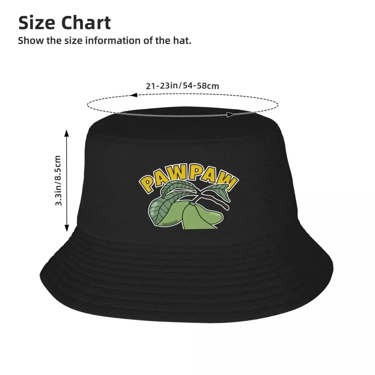 Pawpaw Fruit Tree Print Bucket Hat