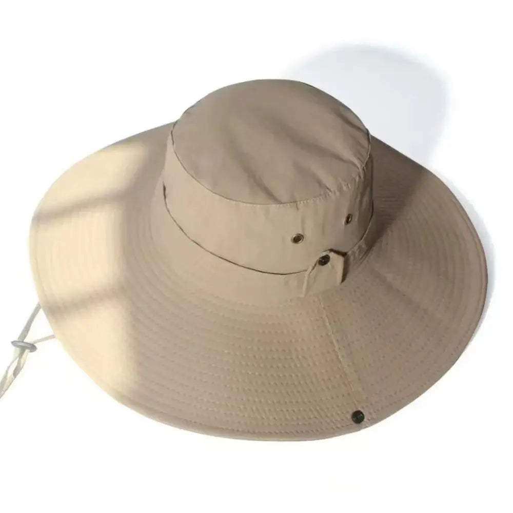 12cm Wide Brim Waterproof UV Protection Bucket Hat