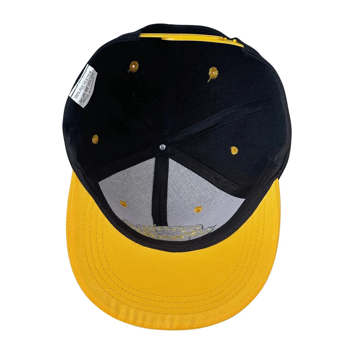 Letter Embroidered Adjustable Flat Brim Snapback Cap