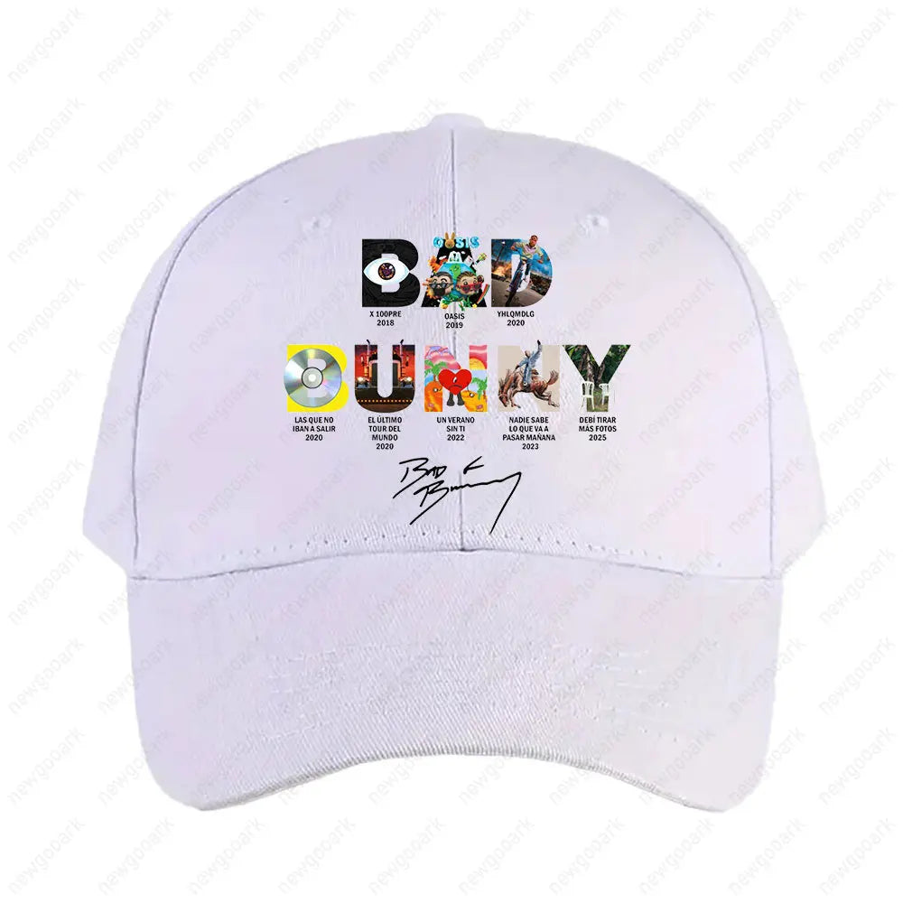 Bad Bunny Album Cap Summer Woman Man Adult Peaked Hat Fashion Casual Adjustable Printed Baseball Caps Trucker Cap