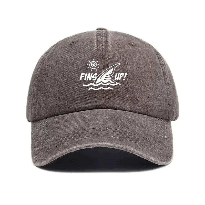 Fins Up Beach Life Baseball Cap