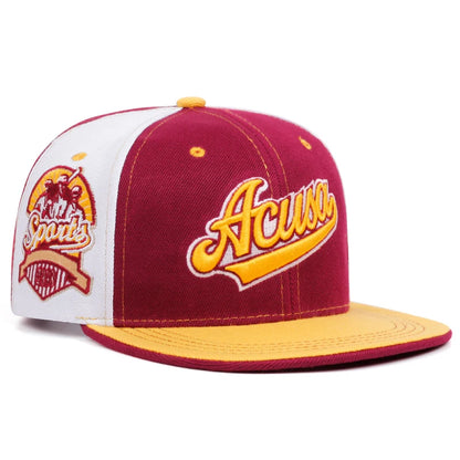 ACUSA Color Block Flat Brim Snapback Cap