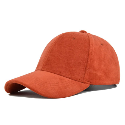 Fashion False Suede Baseball Caps For Men Women Autumn Winter Solid Retro Snapback Hip Hop Hat Unisex Street Adjustable Sun Caps