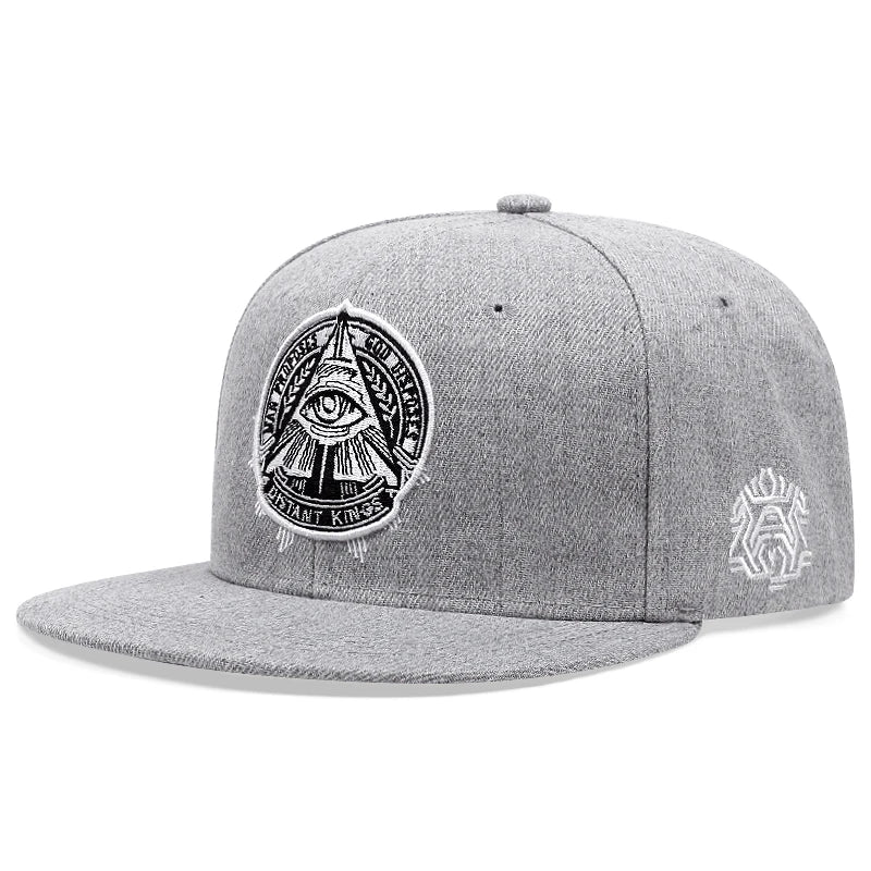 Eye 3D Embroidered Hip Hop Snapback Cap