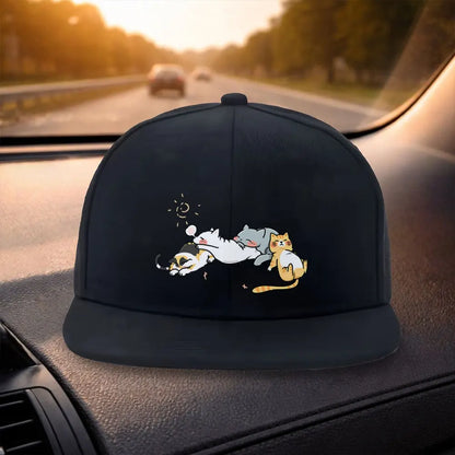 Cute Cat Graphic Snapback Cap