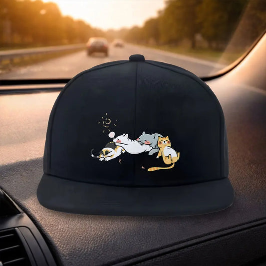 Cute Cat Graphic Snapback Cap