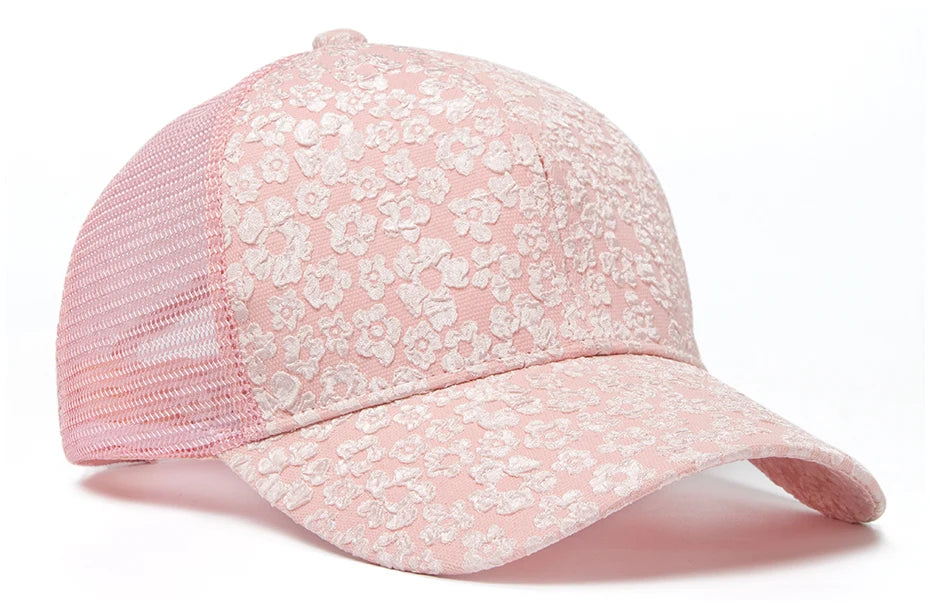 New Print Mesh Caps Fashion Women Baseball Cap