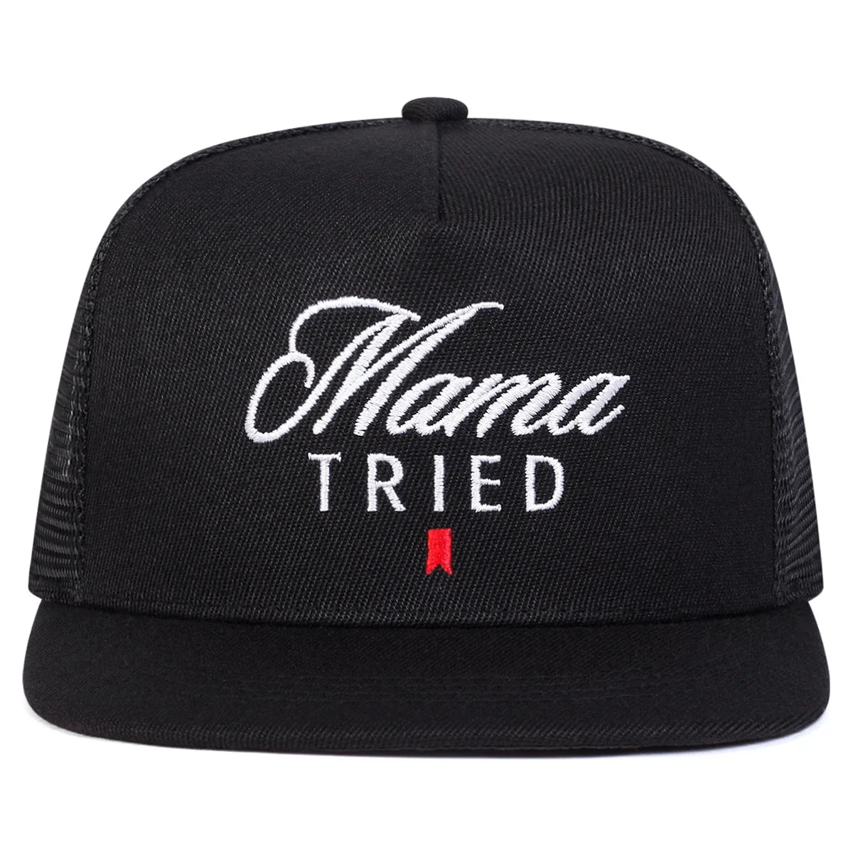 Unisex Mama Tried Embroidered Mesh Snapback Cap