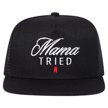 Unisex Mama Tried Embroidered Mesh Snapback Cap