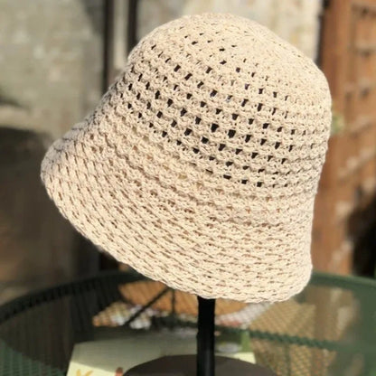 Women Hollow Crochet Fisherman Bucket Hat
