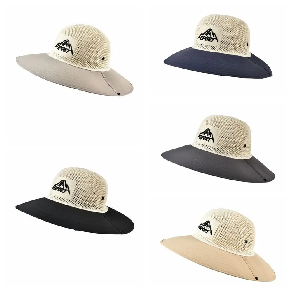 Breathable Mesh Wide Brim Fishing Bucket Hat