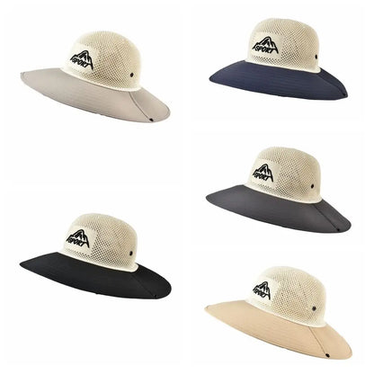 Breathable Mesh Wide Brim Fishing Bucket Hat