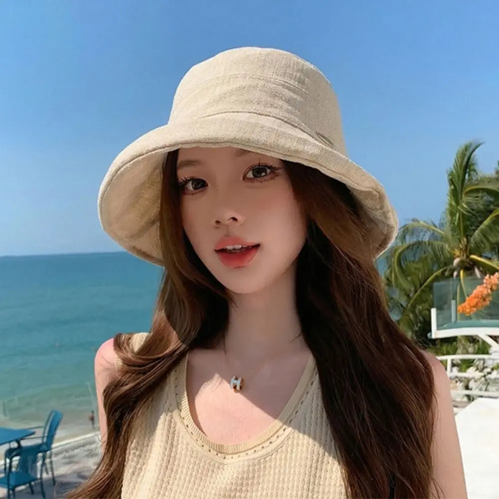 Foldable Wide Brim Breathable Summer Bucket Hat