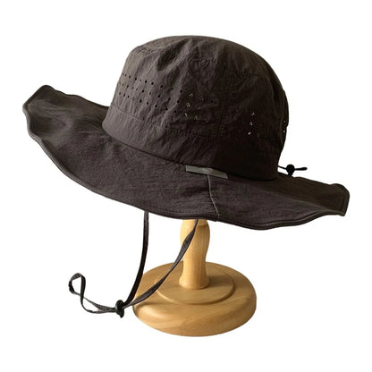 Breathable Wide Brim Quick-Dry Sun Protection Bucket Hat