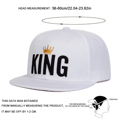 King Crown Embroidered Hip-Hop Snapback Cap